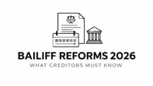 Read more about the article Bailiff Reforms 2026: What Creditors Must Know