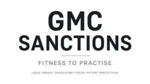 Read more about the article GMC Fitness to Practise: Your Complete 2026 Sanctions Guide